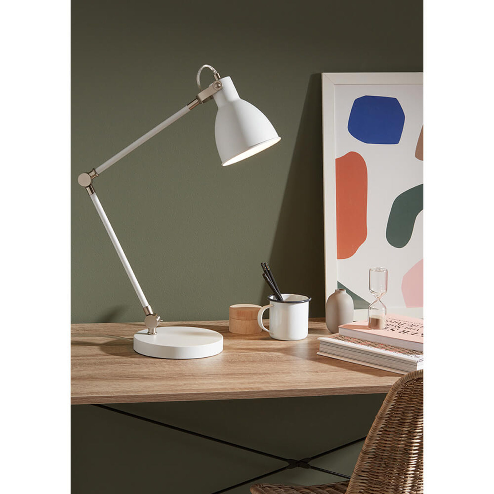 House Candeeiro de Mesa White/Steel - Markslöjd