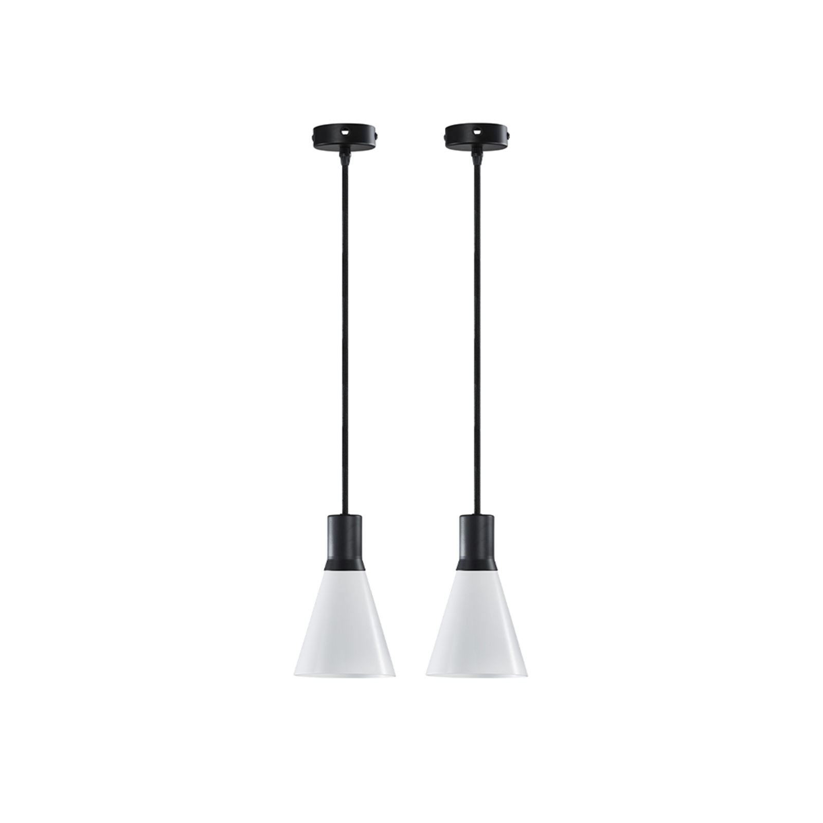 Gent Lustră Pendul 2 pcs Matt Black/Opal - DybergLarsen