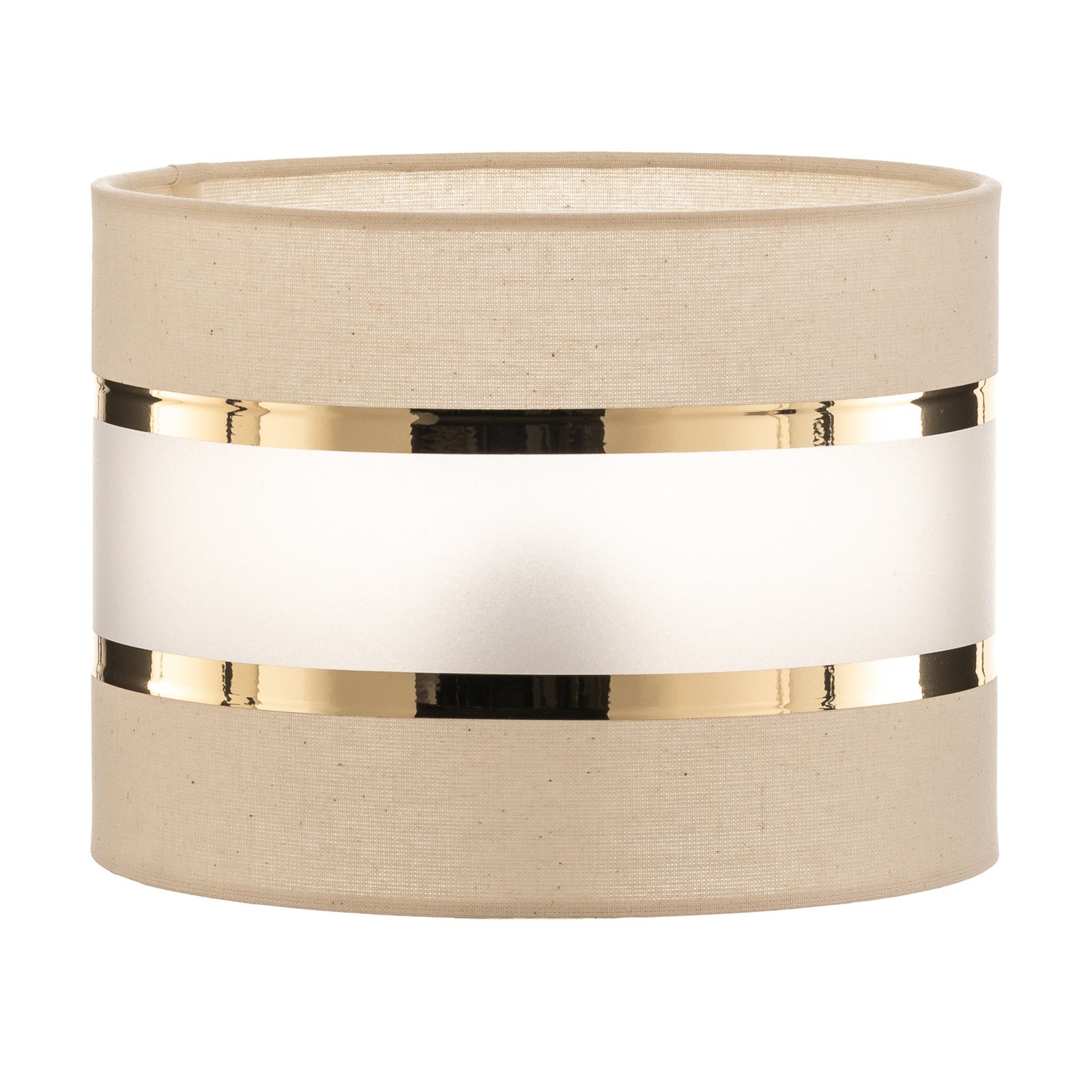 Lampenschirm Helen E27 Ø20/Höhe15cm ecru/gold