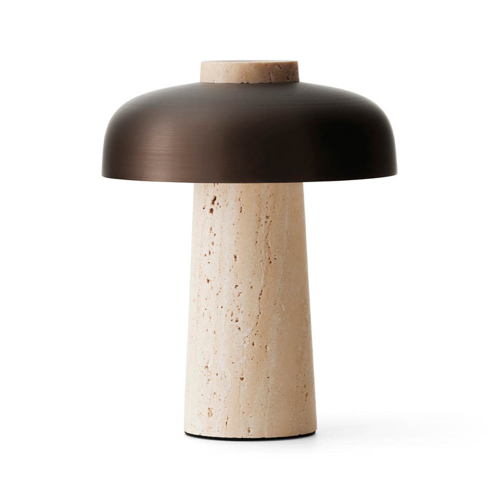 Reverse Portable Bordlampe Sand Travertine/Bronzed Aluminium - Audo Copenhagen