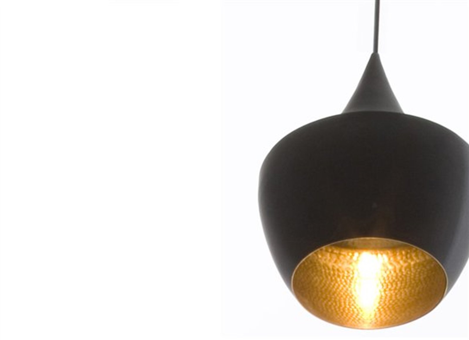 Beat Fat LED Taklampa Matt Black/Brass - Tom Dixon