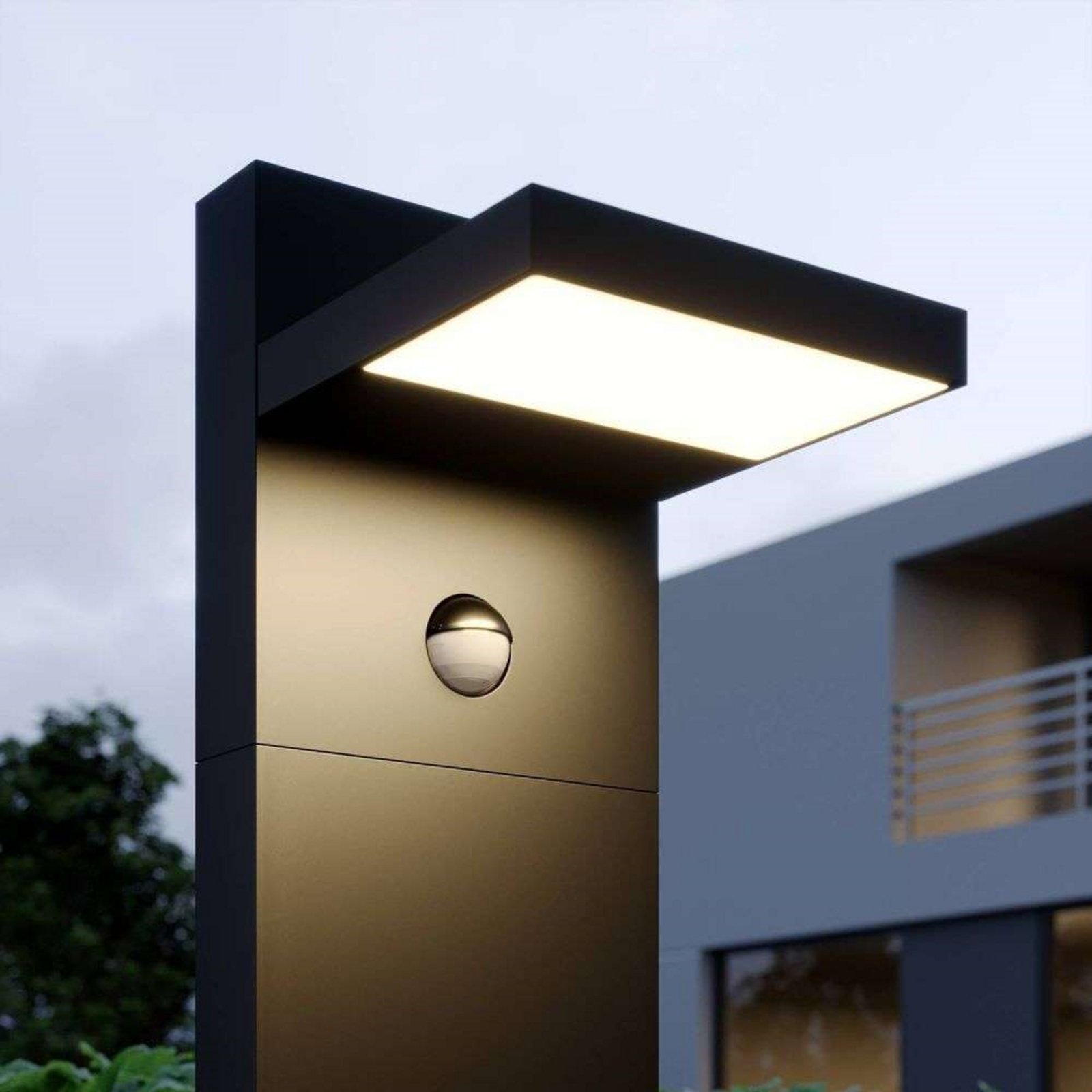 Silvan Candeeiro de Jardim Exterior com Sensor Graphite/White - Lucande