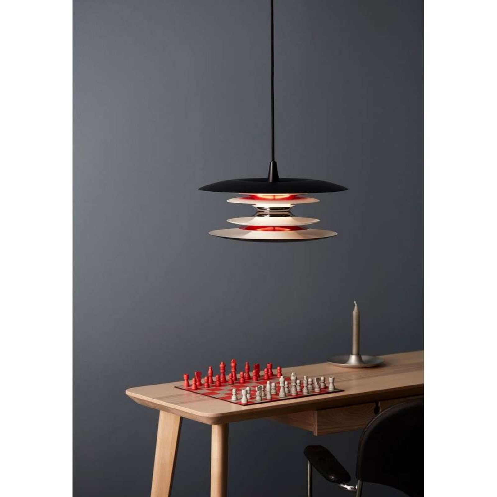 Diablo Függőlámpa Ø400 Black/Glossy Red - Belid