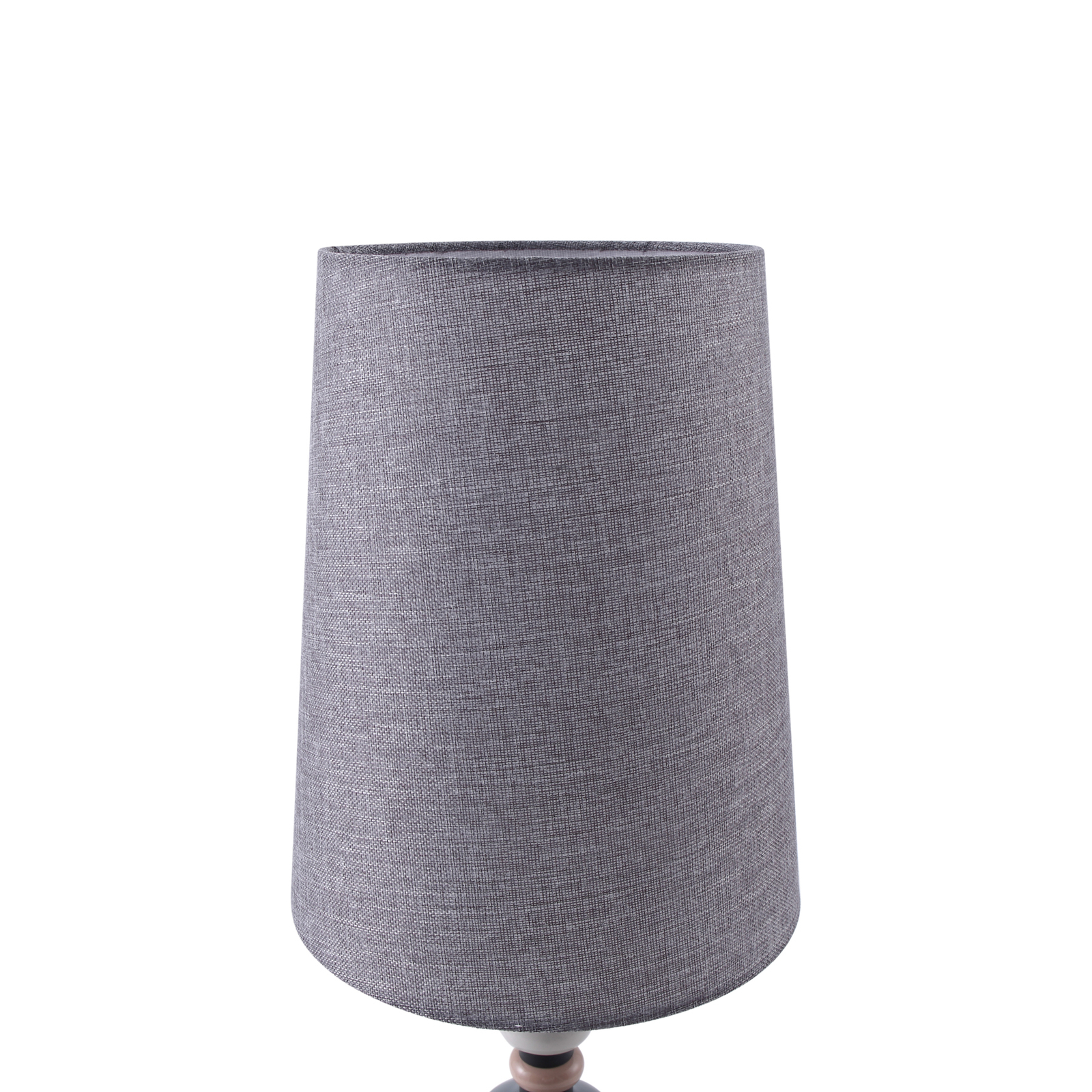 Lindby bordslampa Haldorin, grå/svart, textil, 62 cm