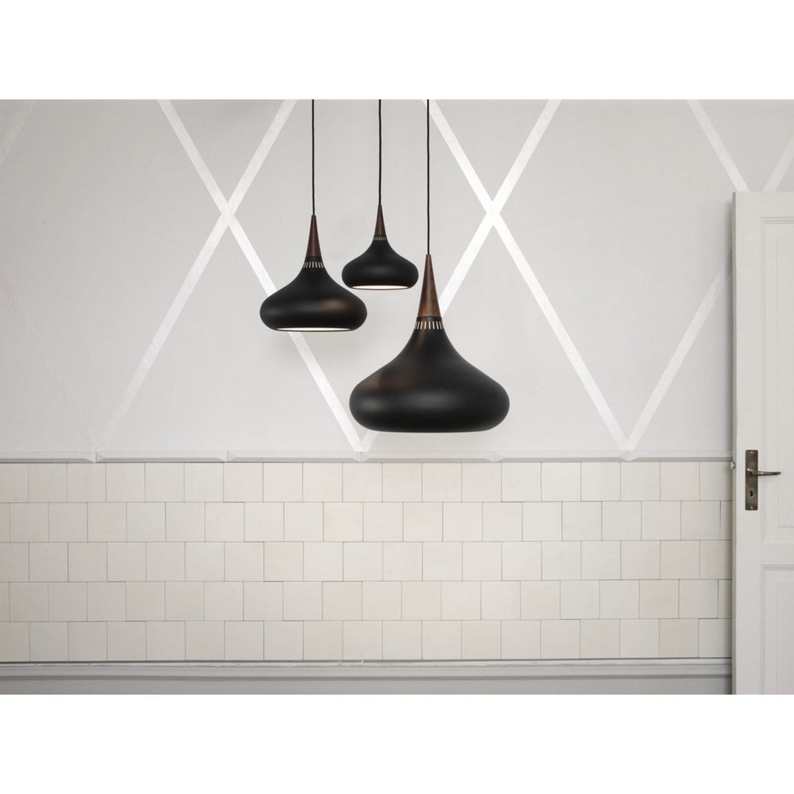 Orient Negro P2 Lámpara Colgante 3m Cable - Fritz Hansen