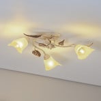 Lampa sufitowa Vanda 3-punktowa, kość słoniowa