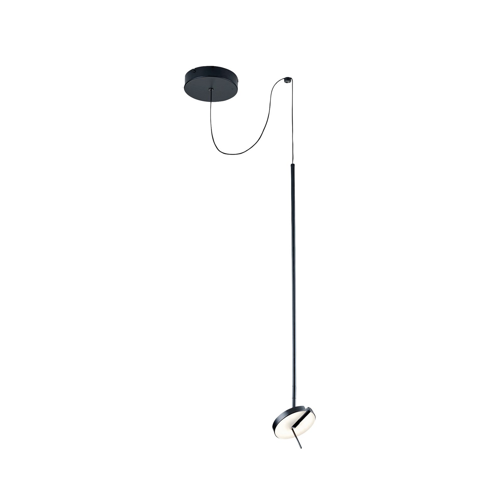 LEDS-C4 Candeeiro suspenso LED Invisible Single, preto, alumínio