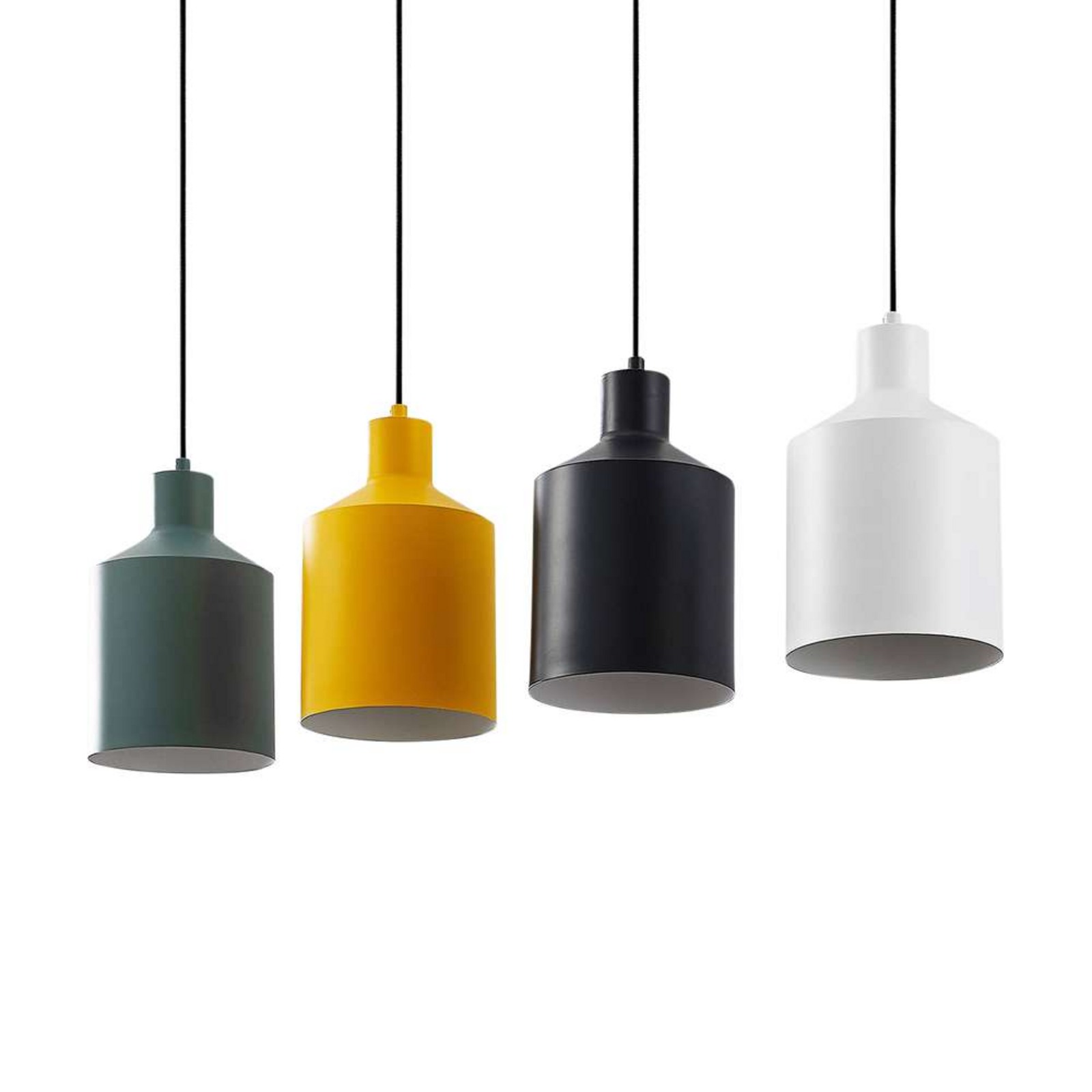 Tirane Pendant Black/White/Green/Yellow - Lindby