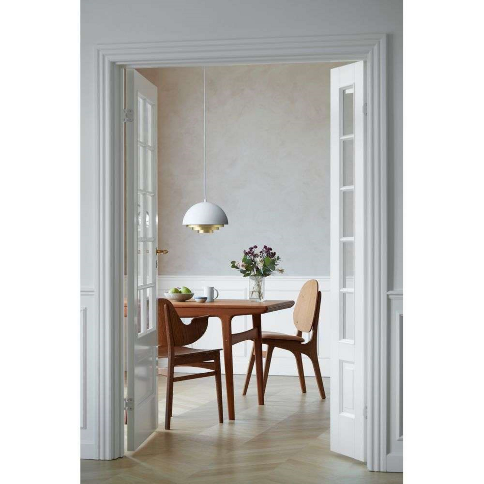 Milieu Colour Mini Riippuvalaisin White/Brass - Warm Nordic