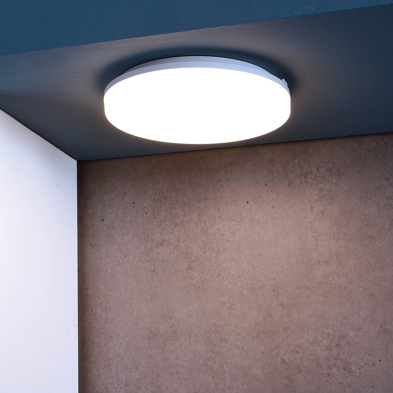 Venkovní stropní svítidlo Altais Motion LED, 12 W, Ø 22 cm