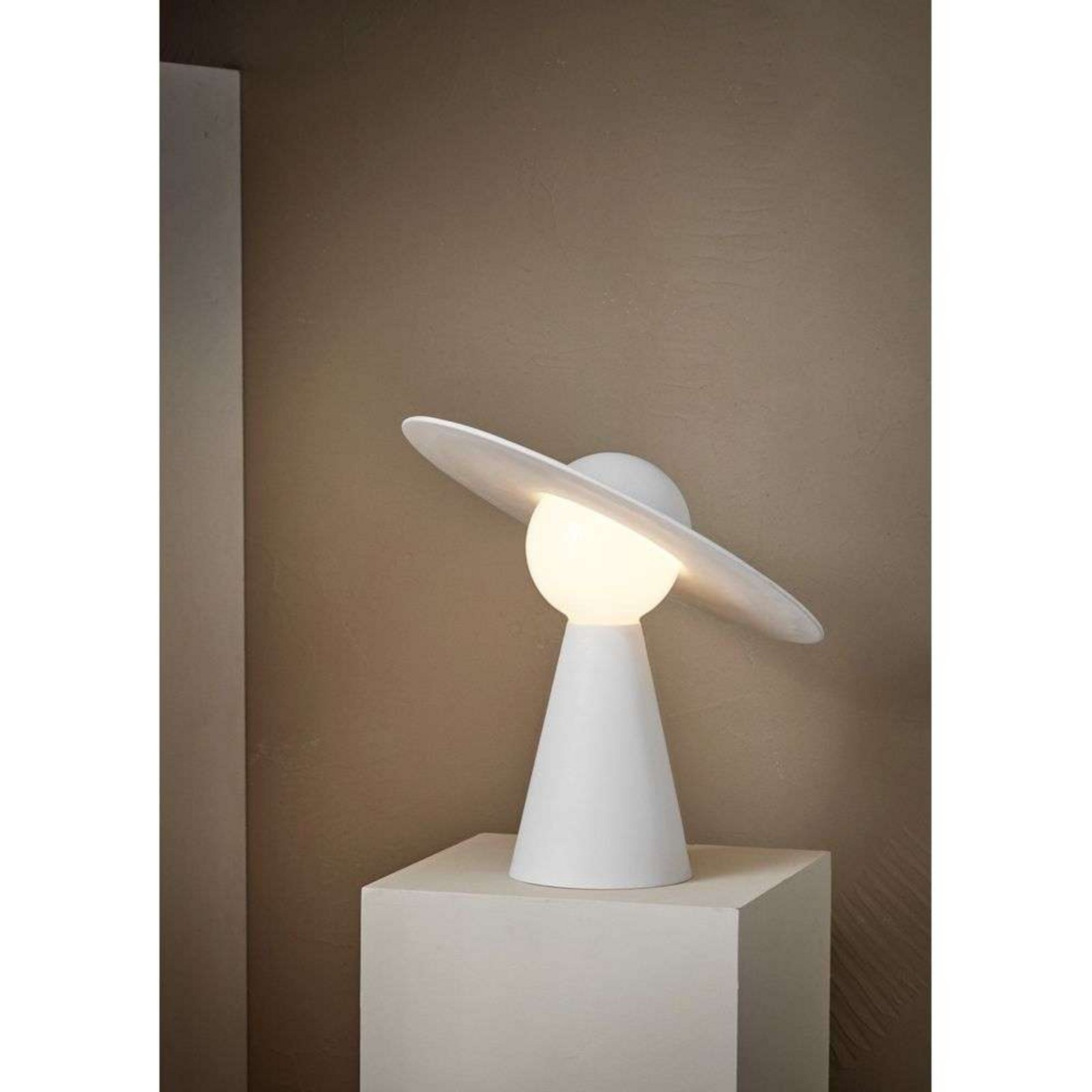 Ceramic Bordlampe Hvit - Moebe