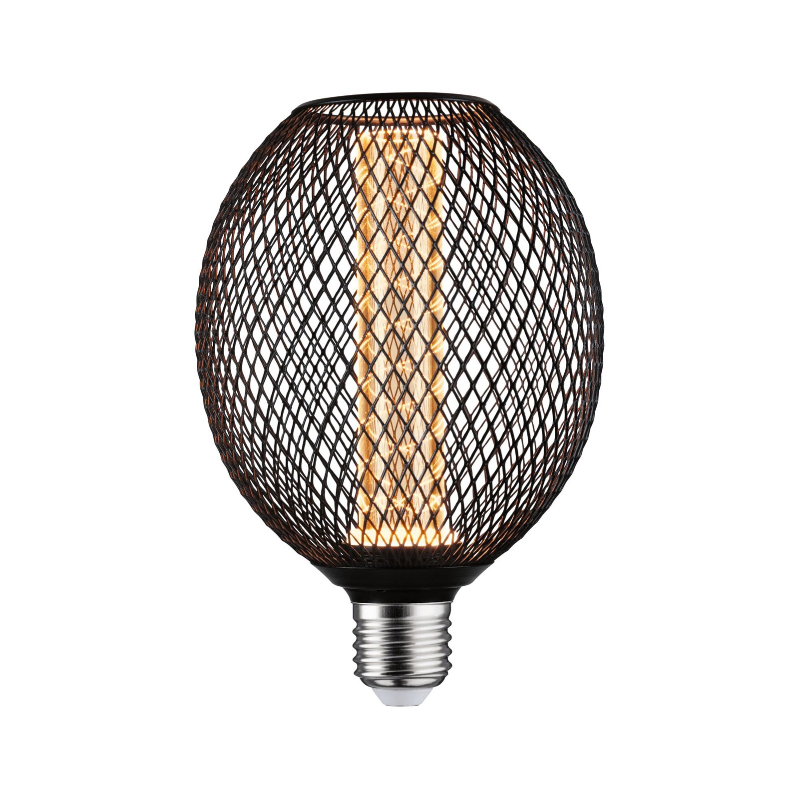 Paulmann LED MetallicGlow Globe Spiral E27 μαύρο