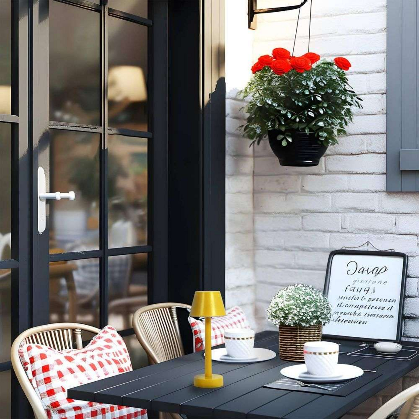 Gaja LED Portable Taffellamp IP44 RGBW Geel - Lindby