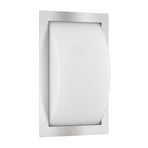 Ivett udendørs væglampe, rustfrit stål, glas, E27