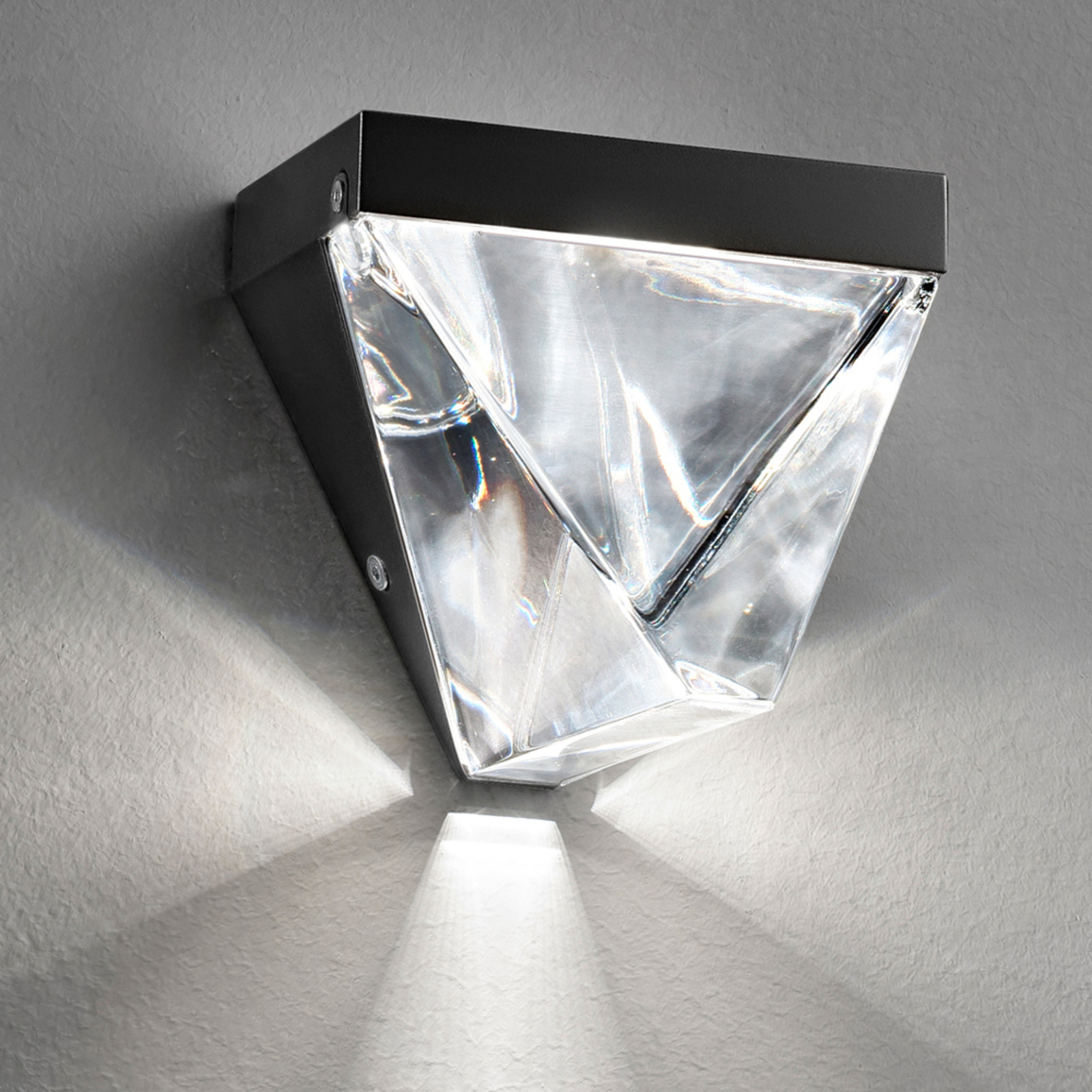 Applique LED Tripla étincelante, anthracite