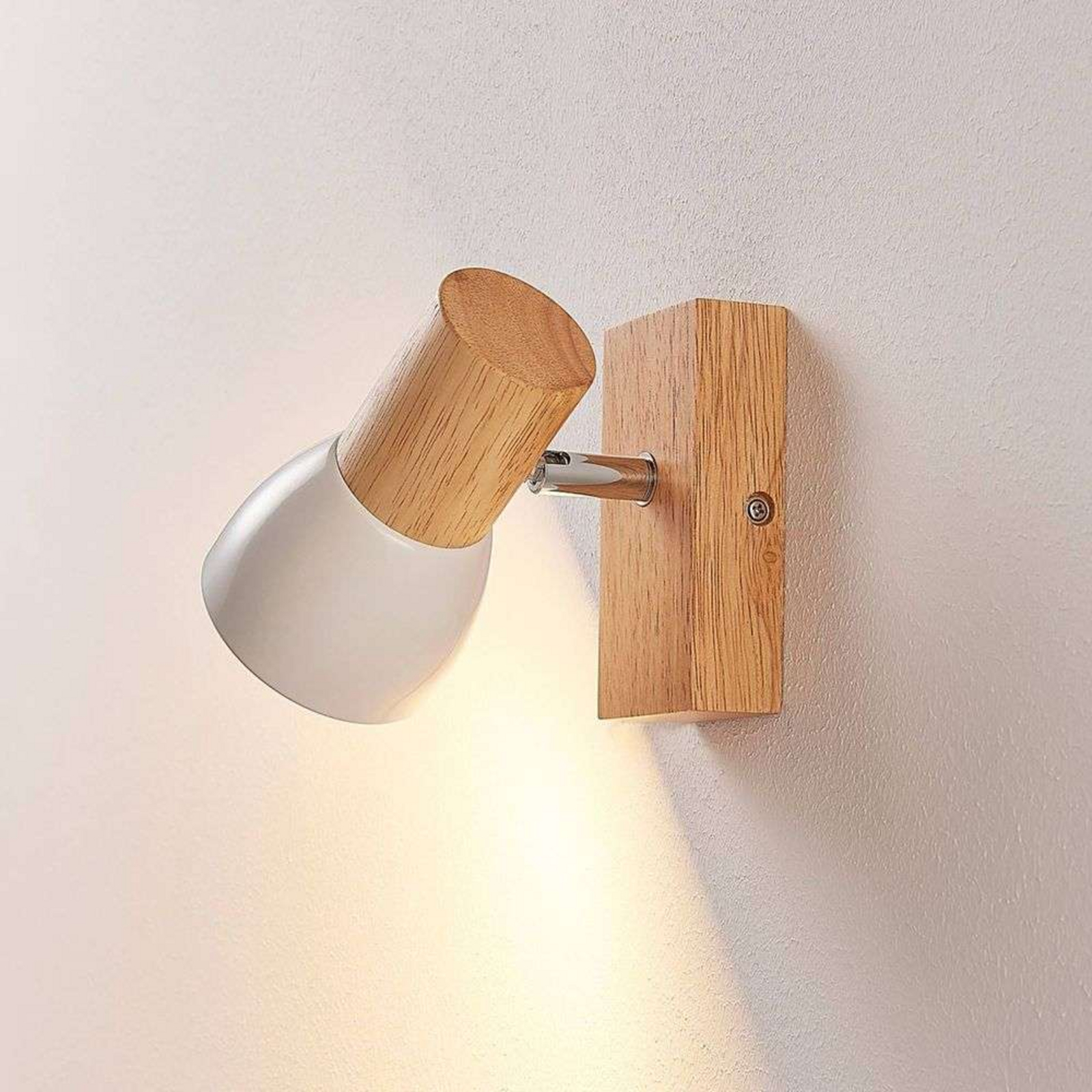 Thorin Zidna lampa Light Drvo/Bijela - Lindby