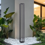 Lámpara de exterior LED Thorvid de Lucande, altura 180 cm, negra