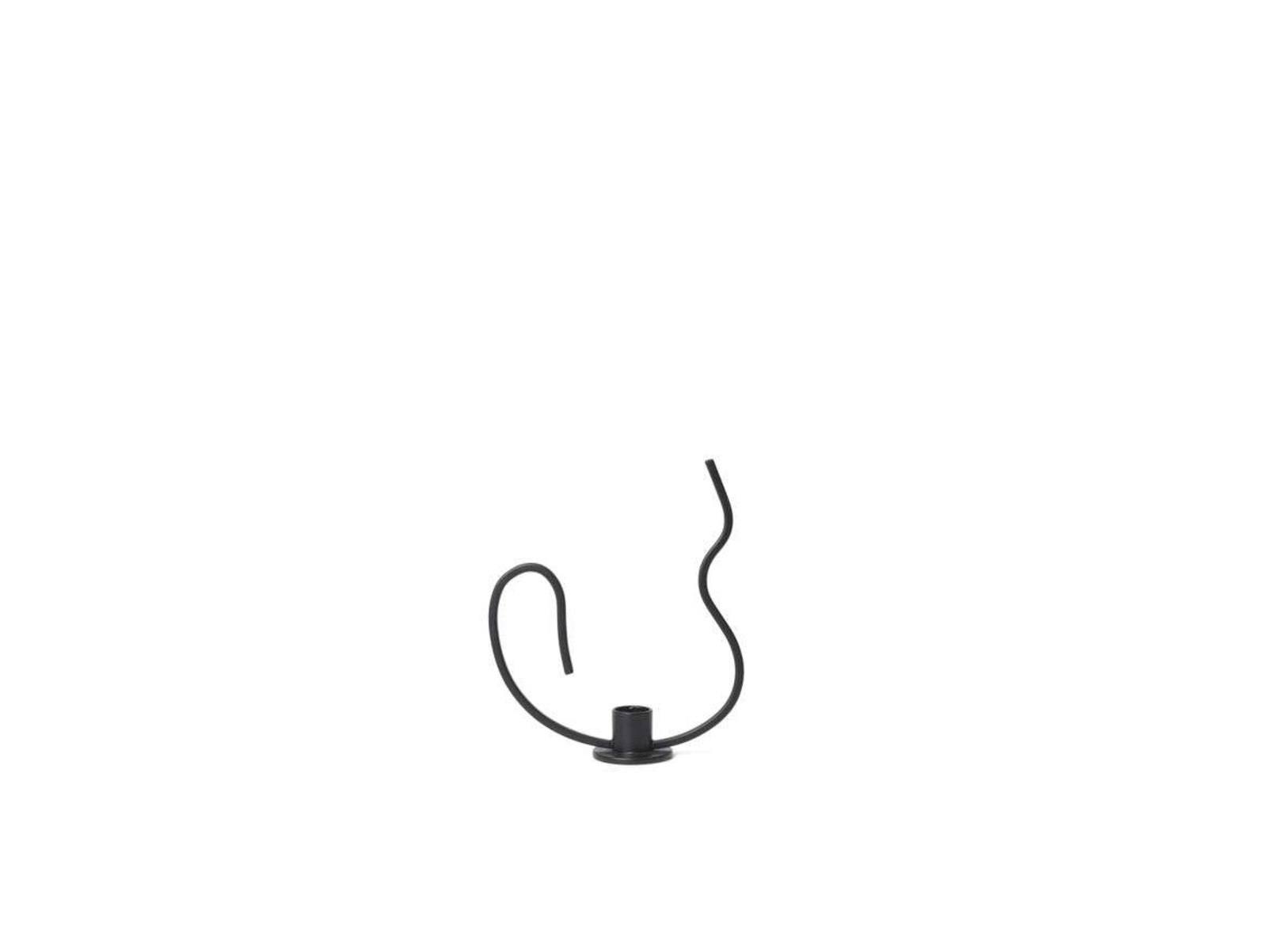 Valse Candle Holder Low Black - Ferm Living
