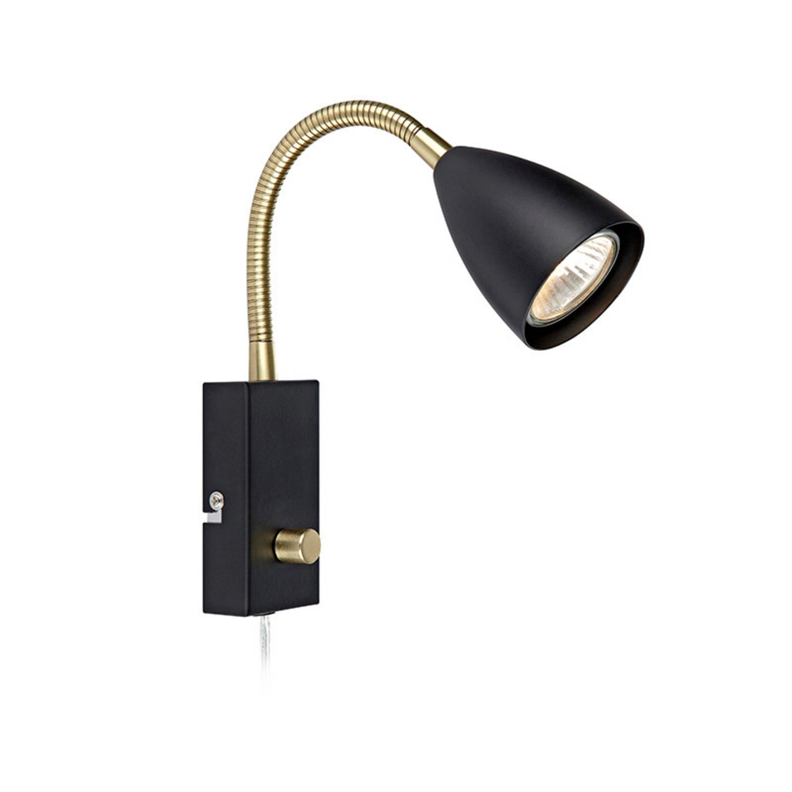 Ciro Flex Candeeiro de Parede Preto/Latão - Markslöjd