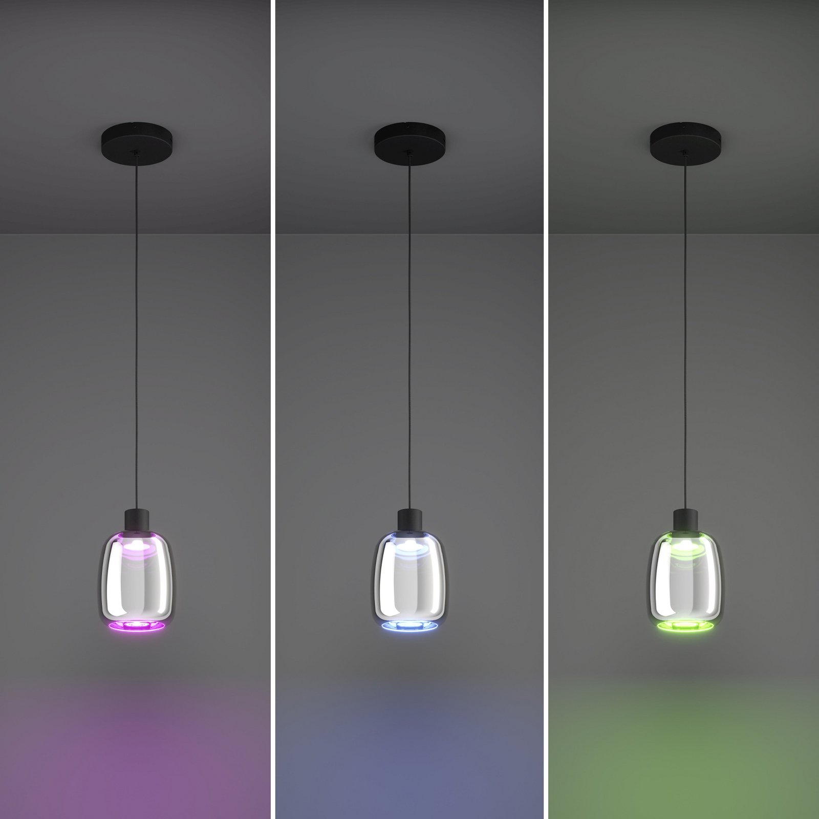 EGLO connect LED hanglamp Molochio-Z, 1-lamp, zwart