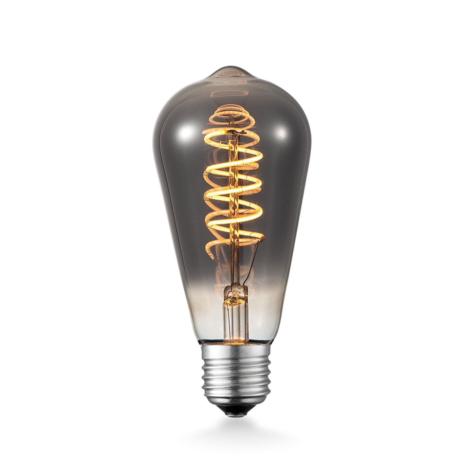 Lucande LED lamp E27 ST64 4W 1,800K dimmerdatav titan