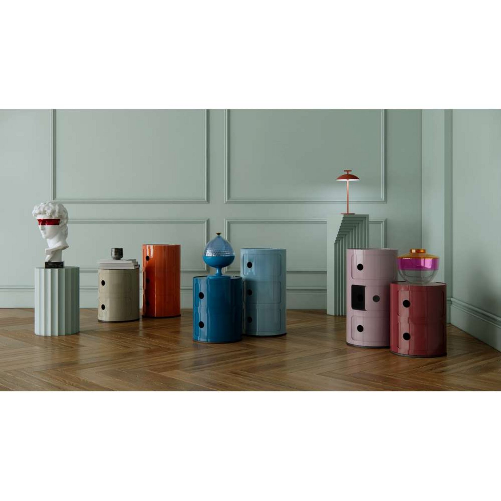 Componibili 2 Mesa de Apoio Laranja - Kartell