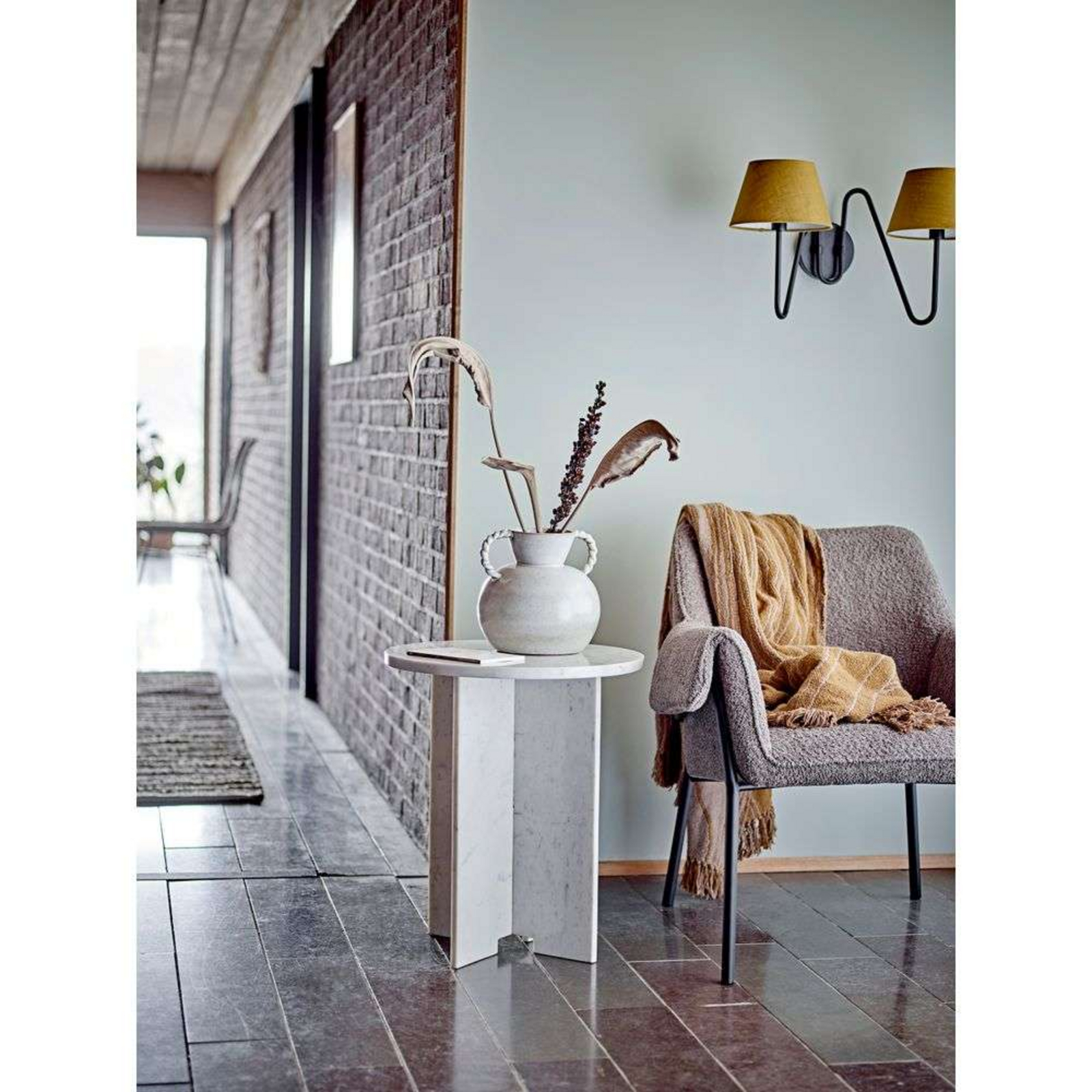 Jasmia Stolik White Marble  - Bloomingville