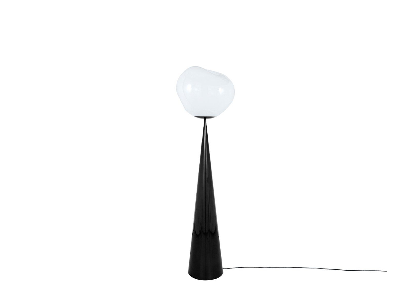 Melt Cone Fat Gulvlampe Opal/Black - Tom Dixon