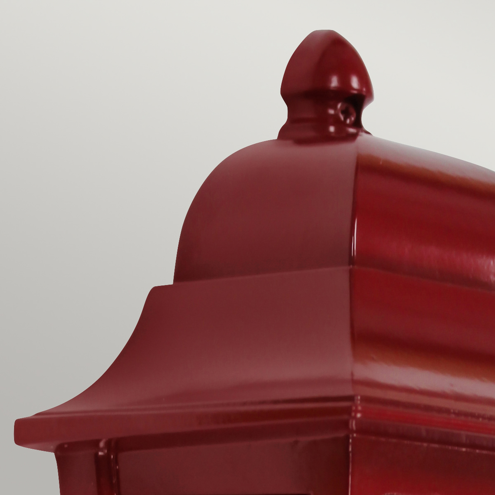 Buitenwandlamp Deco Lane, rood, lantaarn, aluminium, IP44