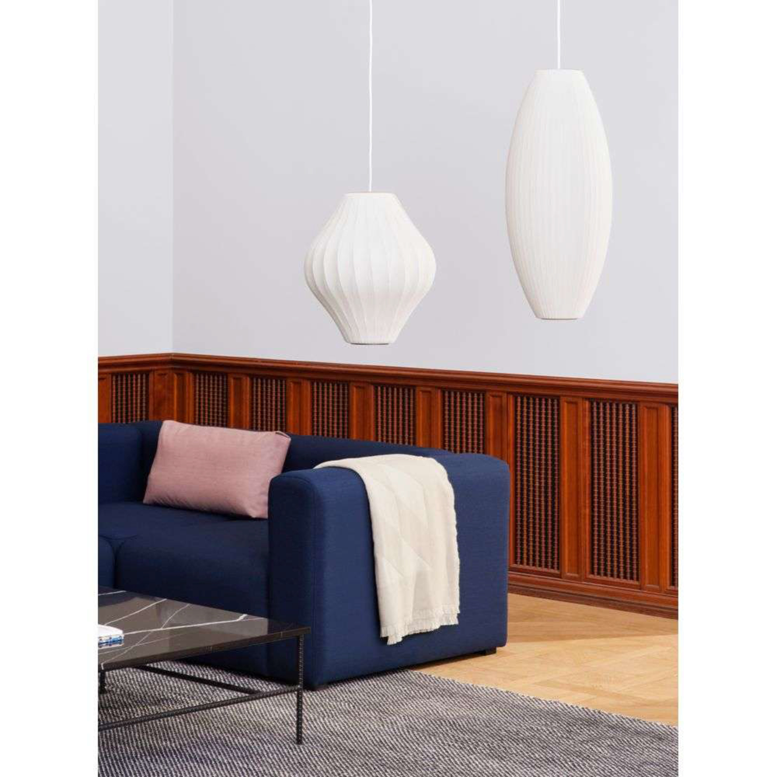 Nelson Cigar Bubble Hanglamp L Off-White - Herman Miller