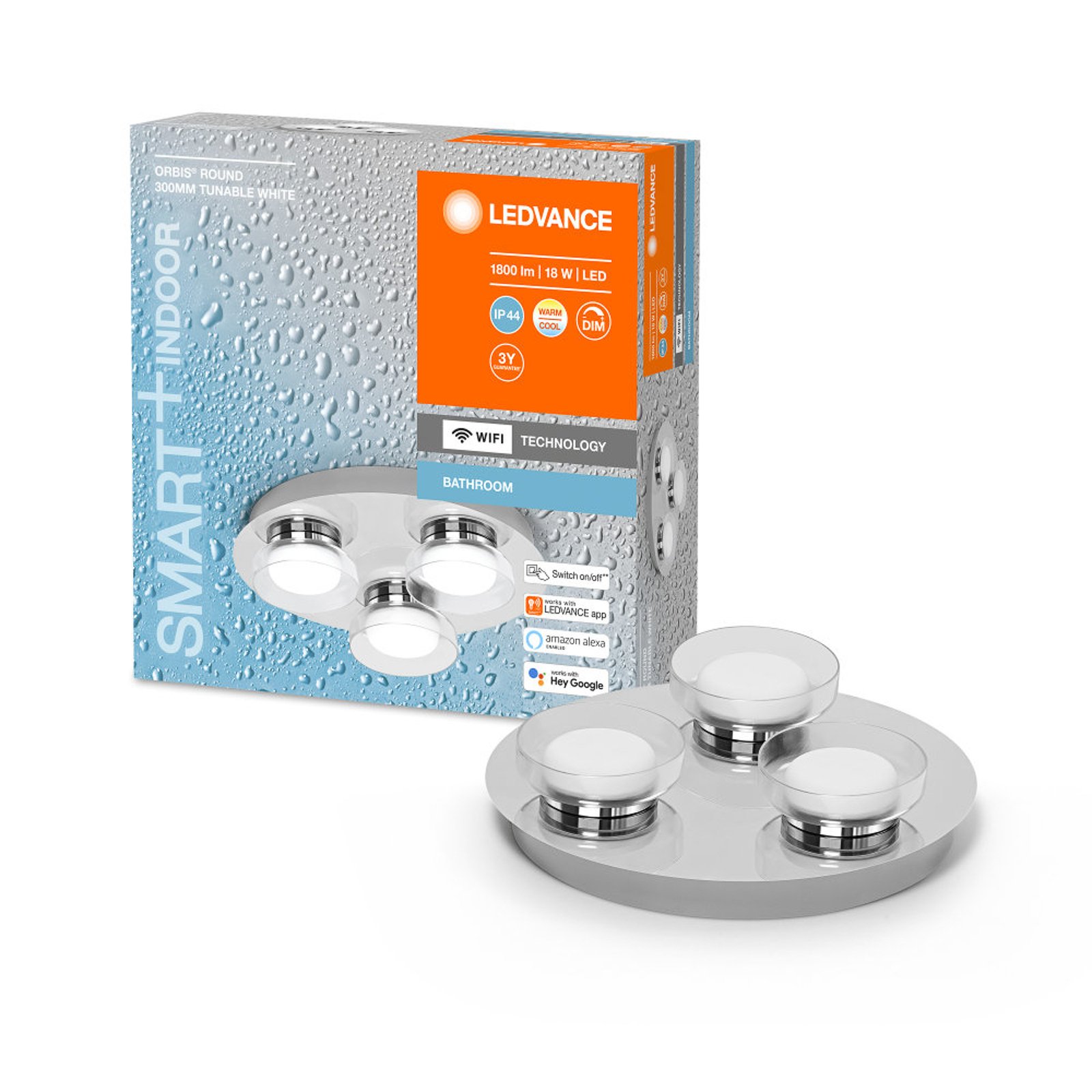 LEDVANCE SMART WiFi Orbis sieninis apvalus, Ø 30 cm