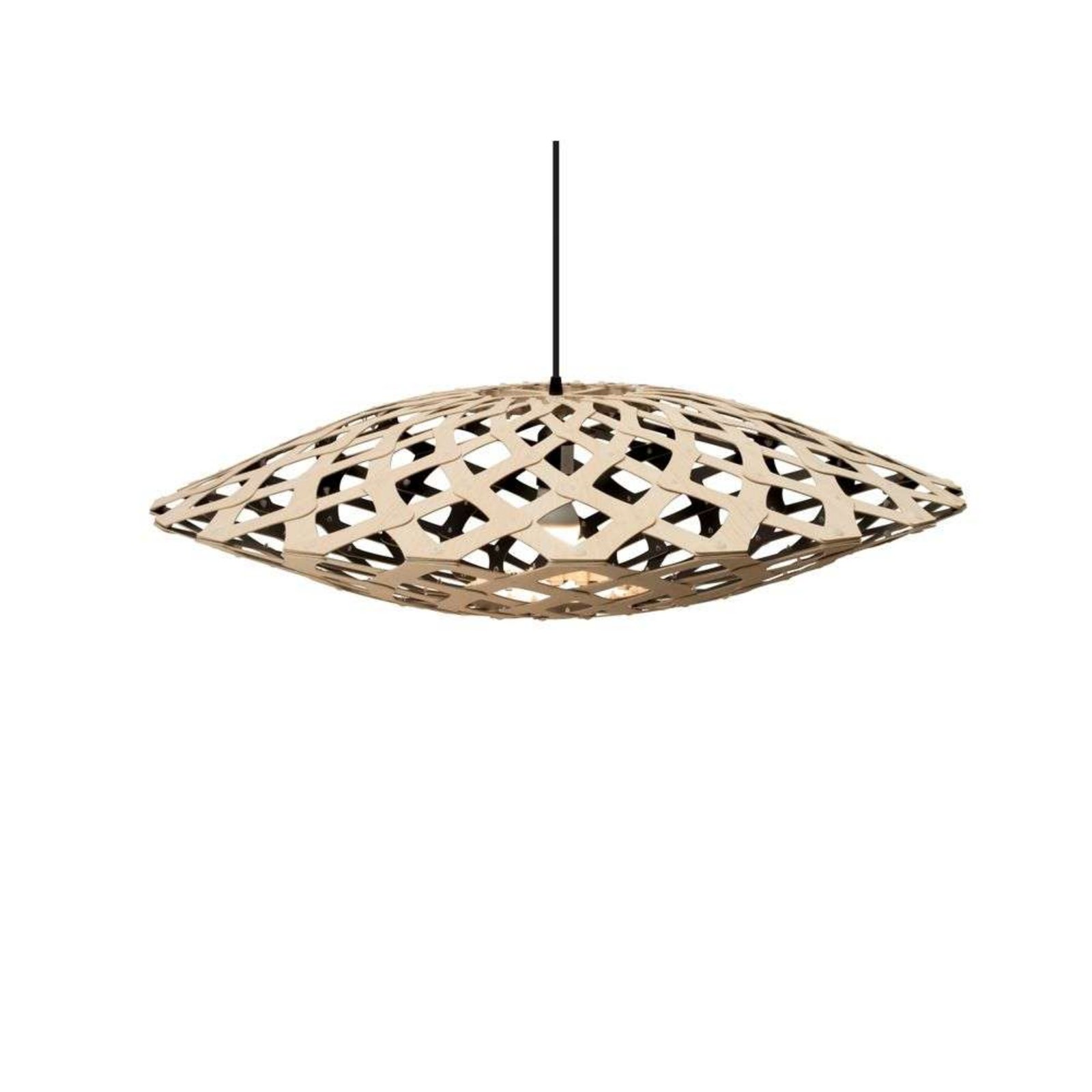 Flax Pendant Ø80 Black 1 Side - David Trubridge