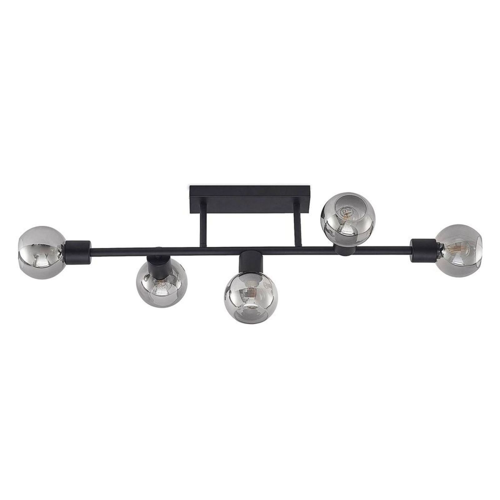 Biscala 5 Ceiling Lamp Black/Smoke - Lindby