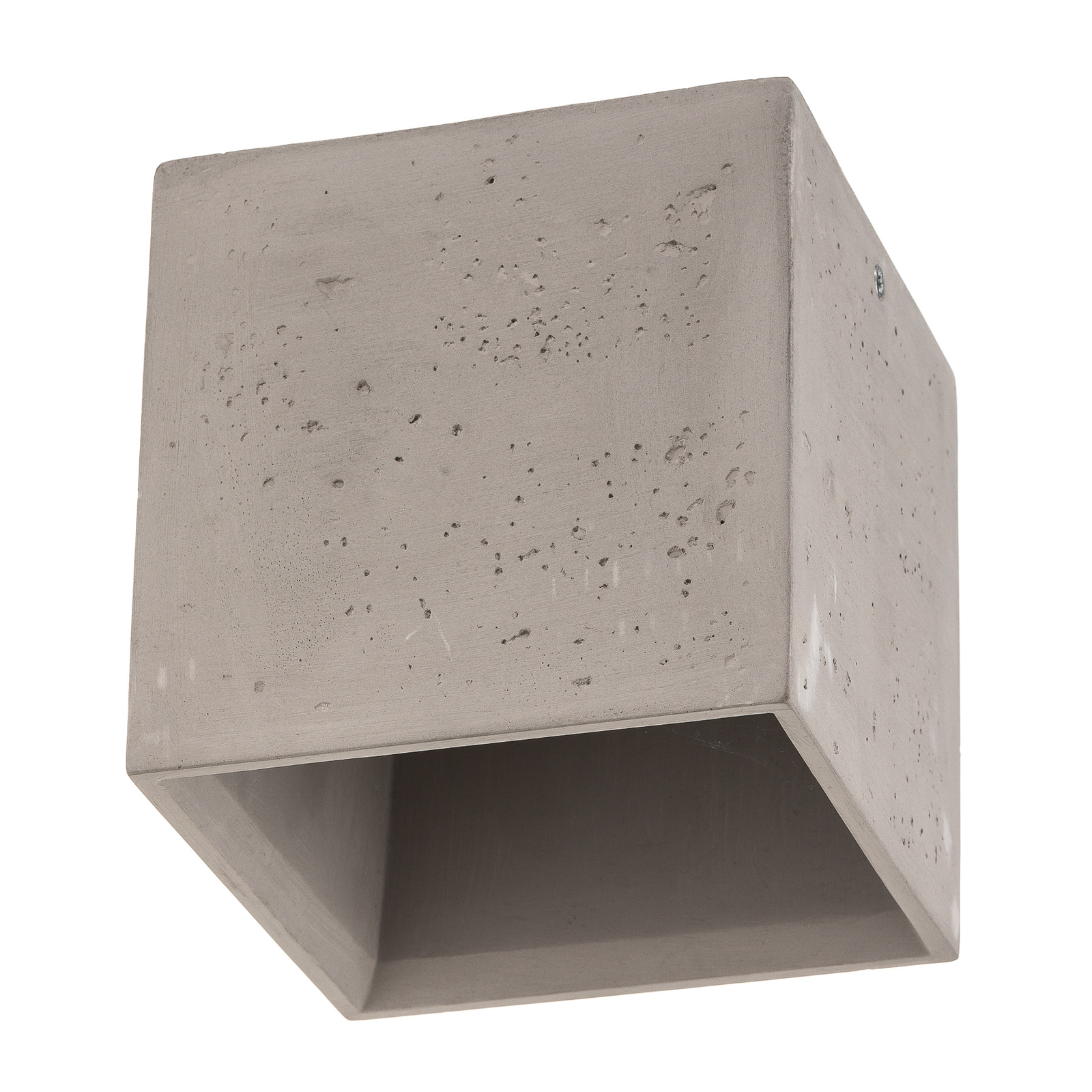 Plafoniera Ara a forma di cubo in cemento 14 cm x 14 cm