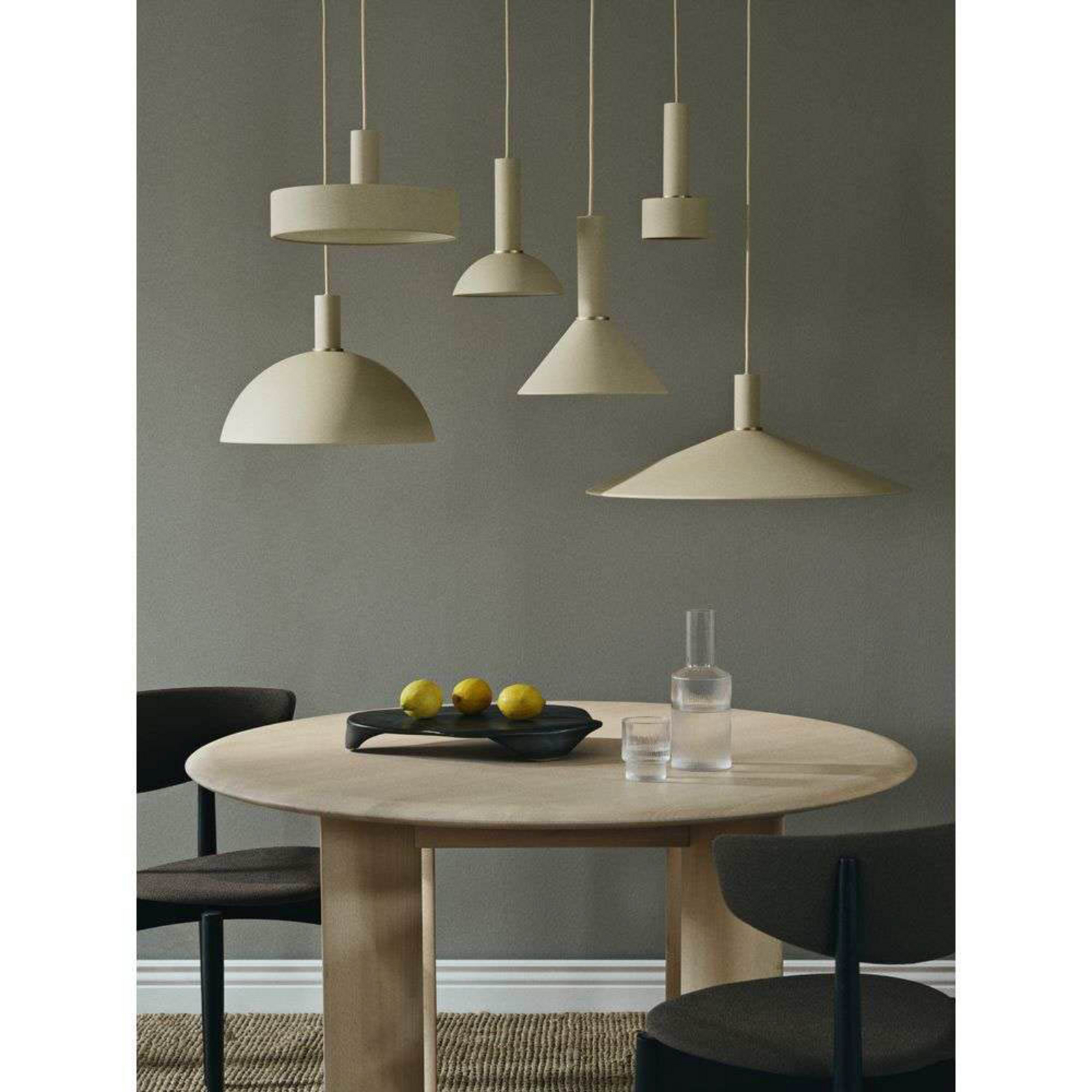 Collect Függőlámpa Hoop High Cashmere/Brass - Ferm Living