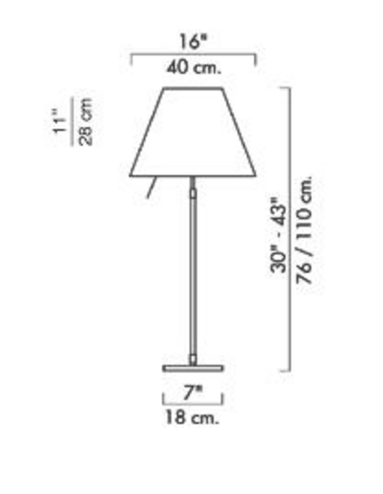 Costanza Stolna lampa m/Dimer/Alu/ Smart Žuta - Luceplan